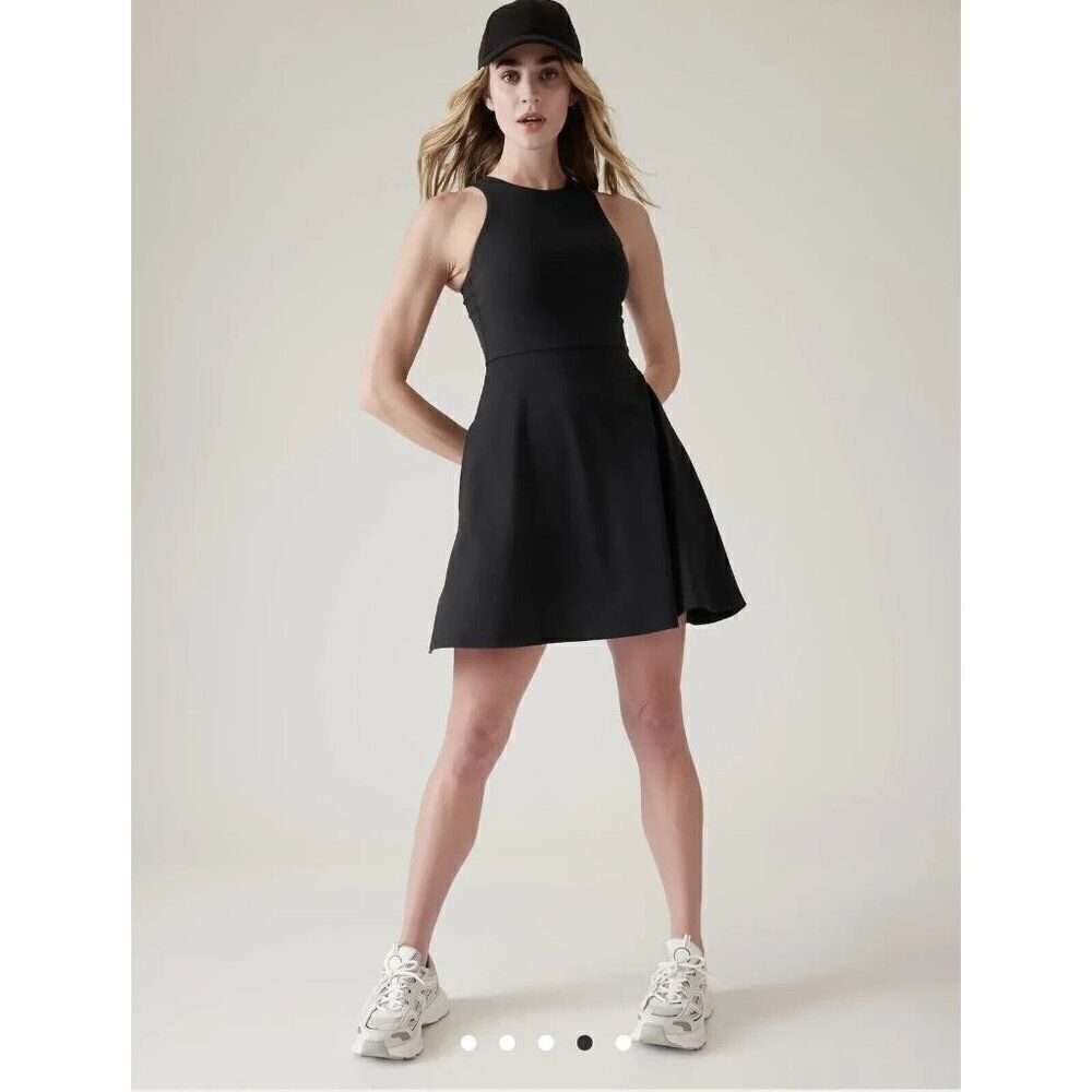 Athleta Conscious Dress Womens XS‎ Black A Line Pockets